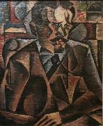 Bohumil Kubista Portrait of a Man oil on canvas